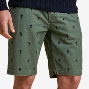 Barbour Mens Jellyfish Embroidered Green Shorts